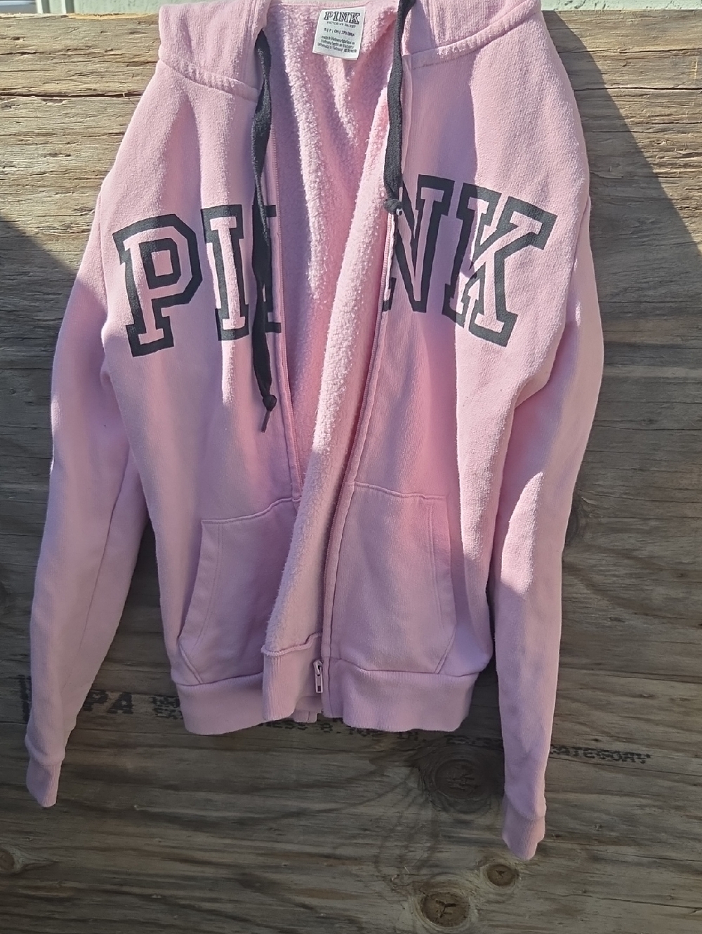 PINK Victoria's Secret Light Pink Plush Pullover Hoodie